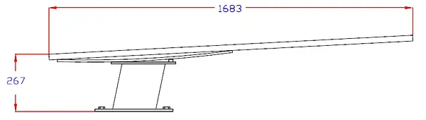 ابعاد دایو شیرجه استخر آکوامارین مدل Cantilever170
