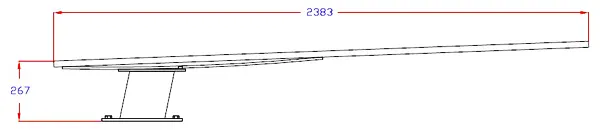 ابعاد دایو شیرجه استخر آکوامارین مدل Cantilever240