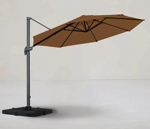 چتر پایه کنار LED دار باغ چین مدل گلوریا