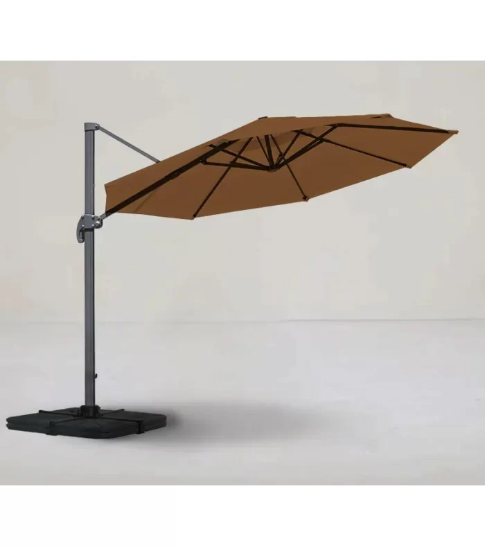 چتر پایه کنار LED دار باغ چین مدل گلوریا-نسکافه ای