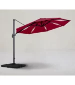 چتر پایه کنار LED دار باغ چین مدل گلوریا-قرمز