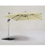 چتر پایه کنار مربعی باغ چین مدل واندا با قمقمه-کرم