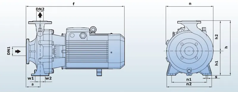 ابعاد جت پمپ جکوزی کالمو مدل FSR 50-160/75
