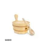 سطل و ملاقه چوبی سونا خشک ساوو (SAWO)