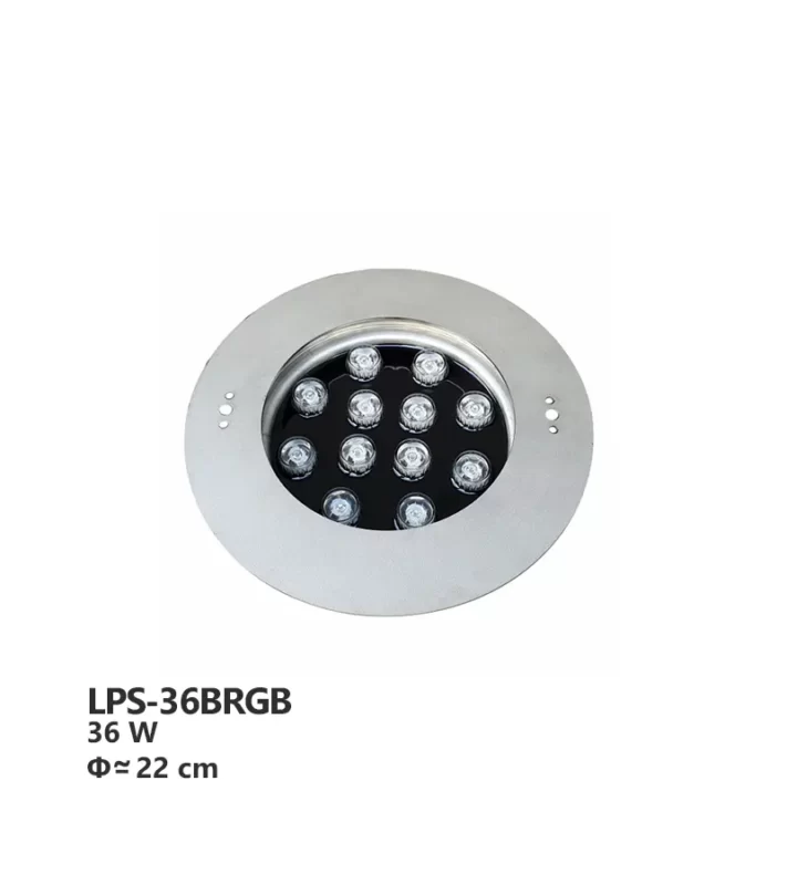 پروژکتور توکار استخری استیل فول کالر آرتاب مدل LPS-36BRGB