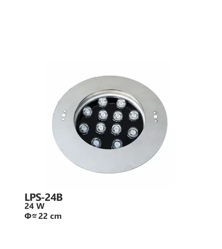 پروژکتور توکار استخری استیل تک رنگ آرتاب مدل LPS-24B