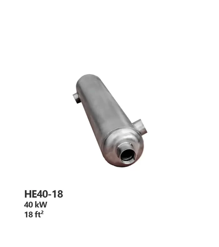 مبدل حرارتی پوسته و لوله تمام استیل هایپر استخر مدل HE40-18