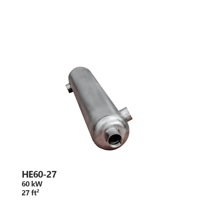 مبدل حرارتی پوسته و لوله تمام استیل هایپر استخر مدل HE60-27