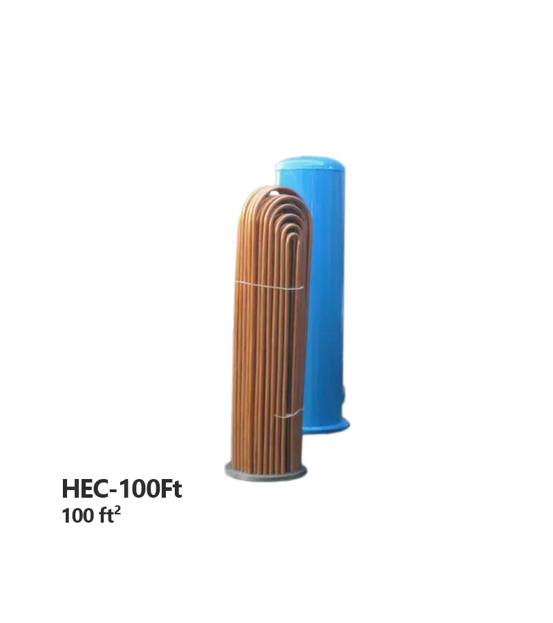 مبدل حرارتی پوسته و لوله کویل مسی هایپر استخر مدل HEC-100Ft