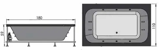 ابعاد وان حمام پرشین استاندارد مدل آمور