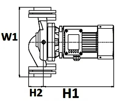 ابعاد پمپ خطی کوپلینگ مستقیم کالمو مدل APSF 50-100